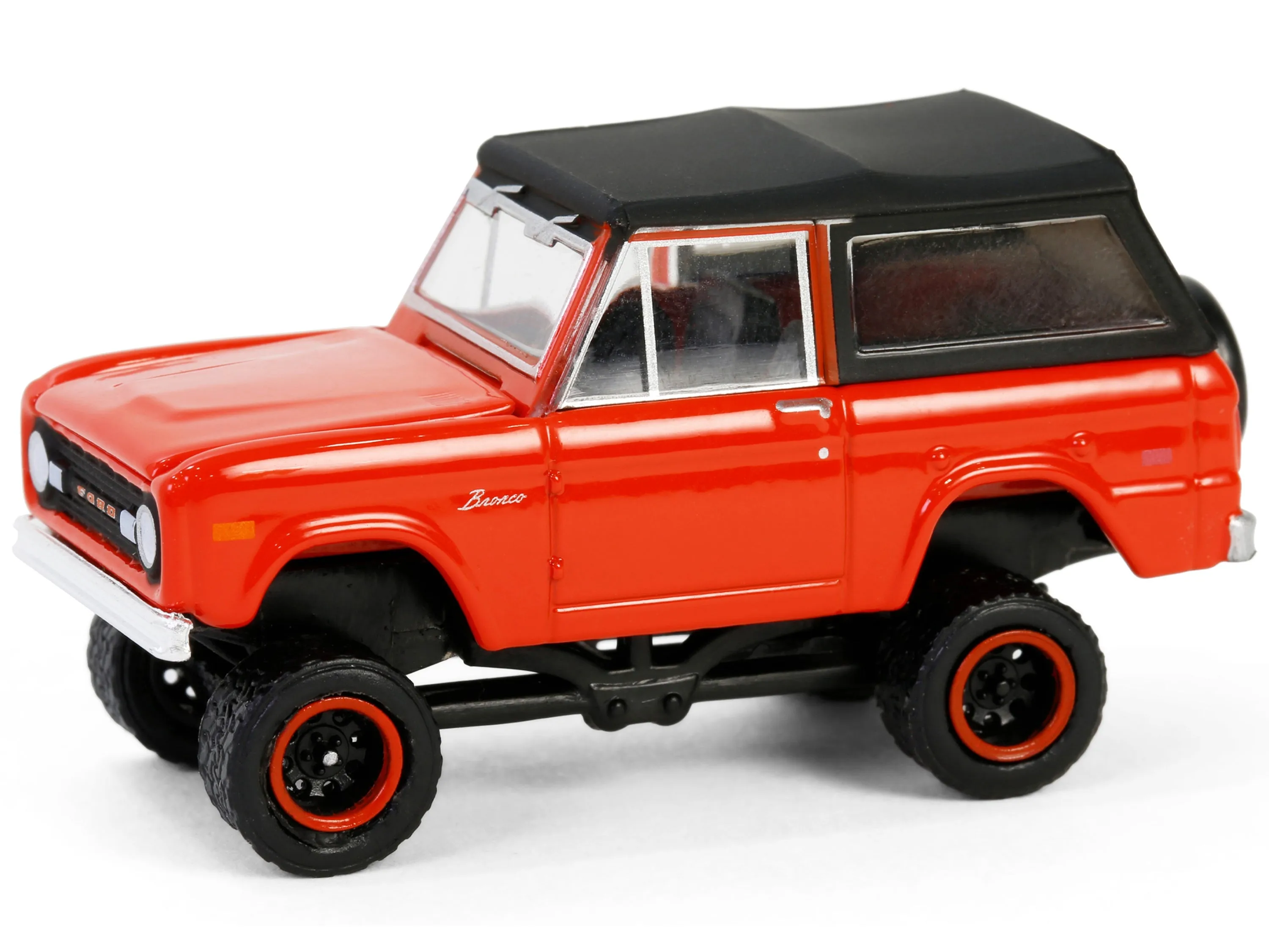 1969 Ford Bronco Poppy Red with Black Soft Top "All Terrain"
