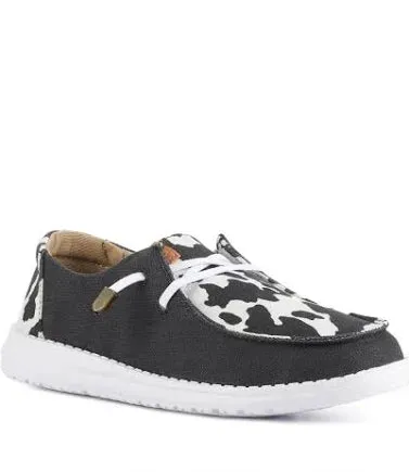 HEY DUDE WENDY ANIMAL BLACK/COW
