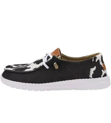 HEY DUDE WENDY ANIMAL BLACK/COW