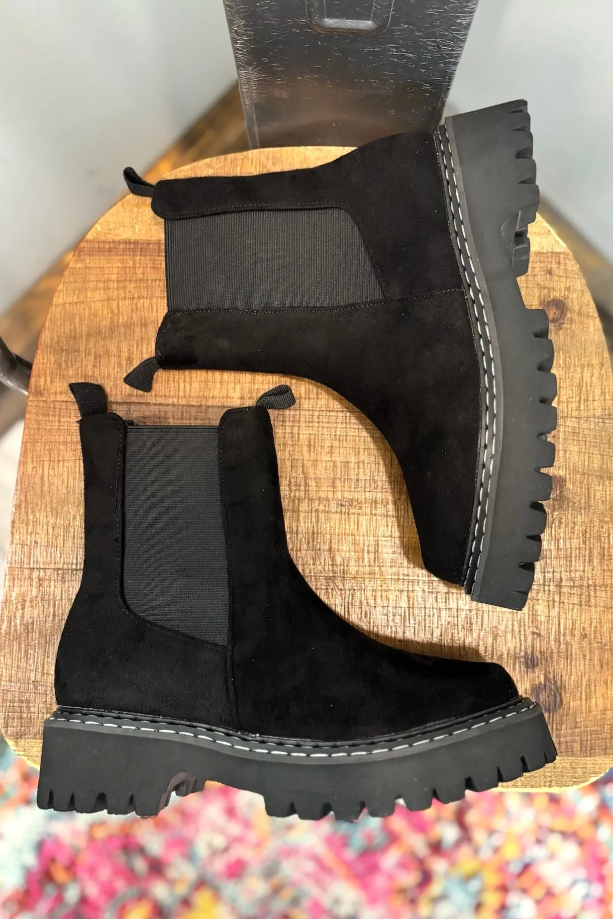JADE Black Suede Bootie