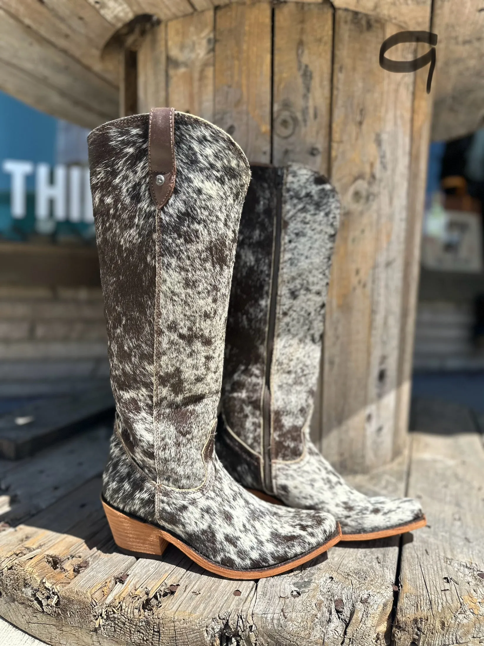 Liberty Black Ladies Pelo Granizo Blaco Cafe Round Toe Boots