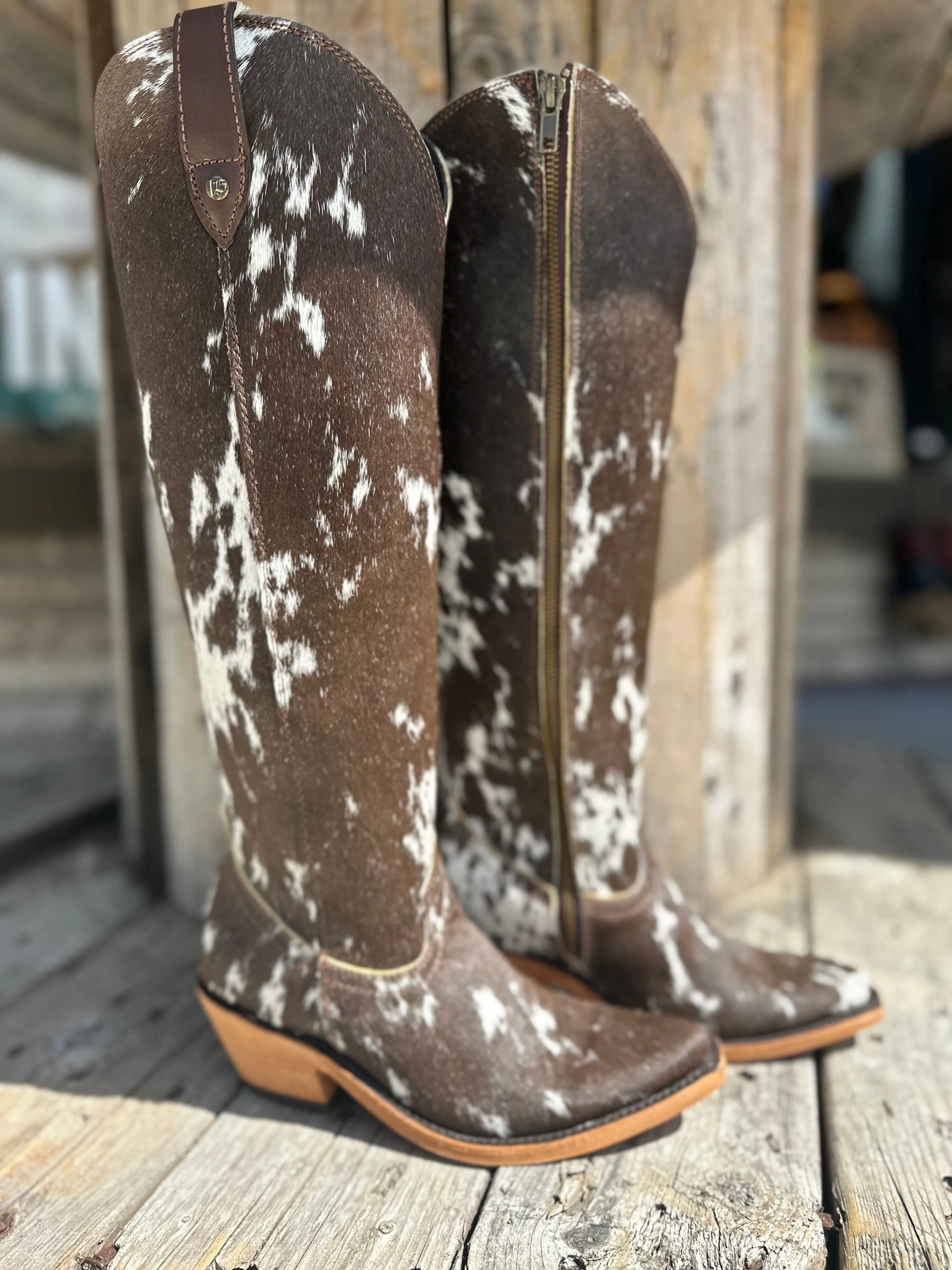 Liberty Black Ladies Pelo Granizo Blaco Cafe Round Toe Boots