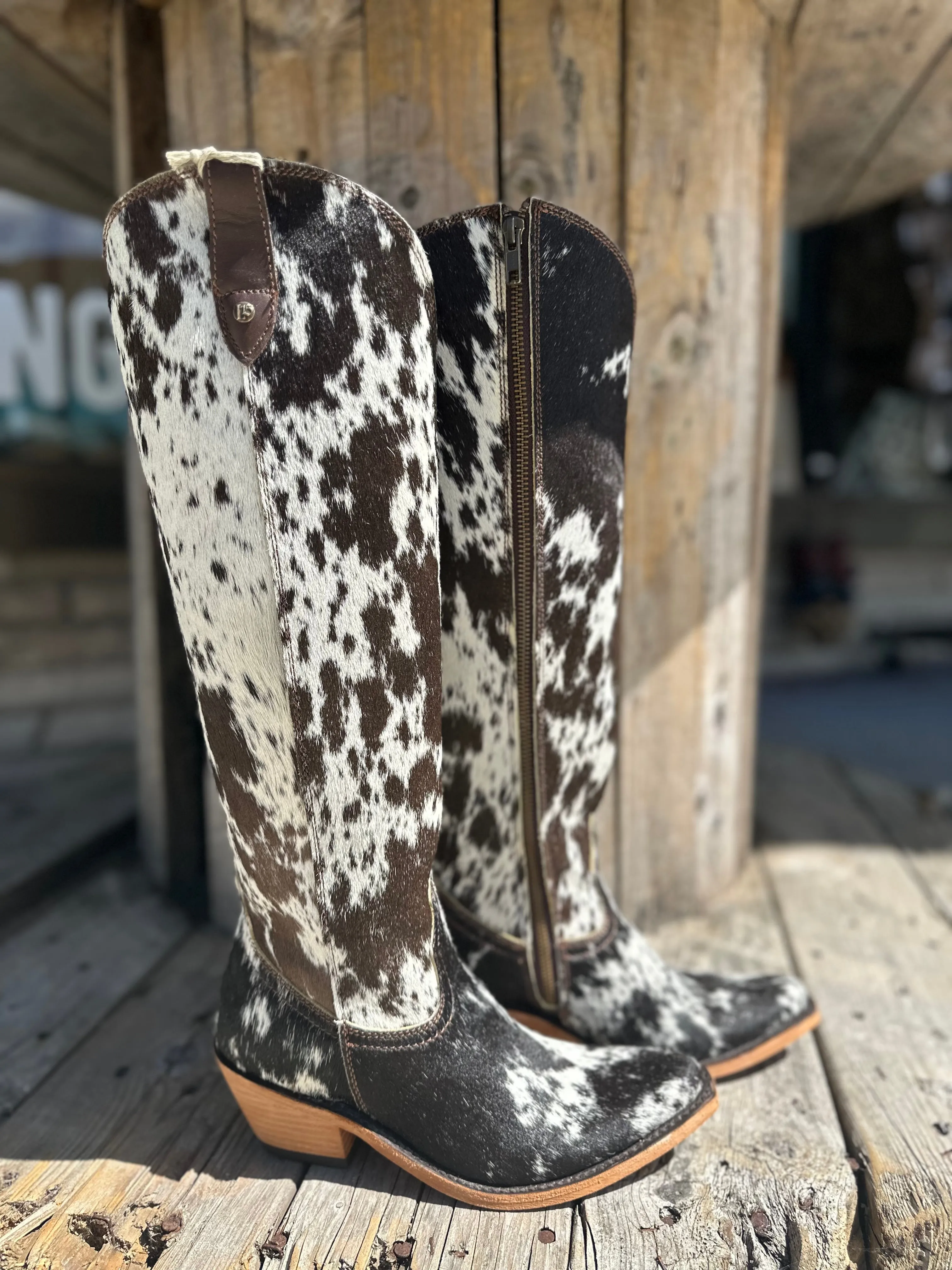 Liberty Black Ladies Pelo Granizo Blaco Cafe Round Toe Boots