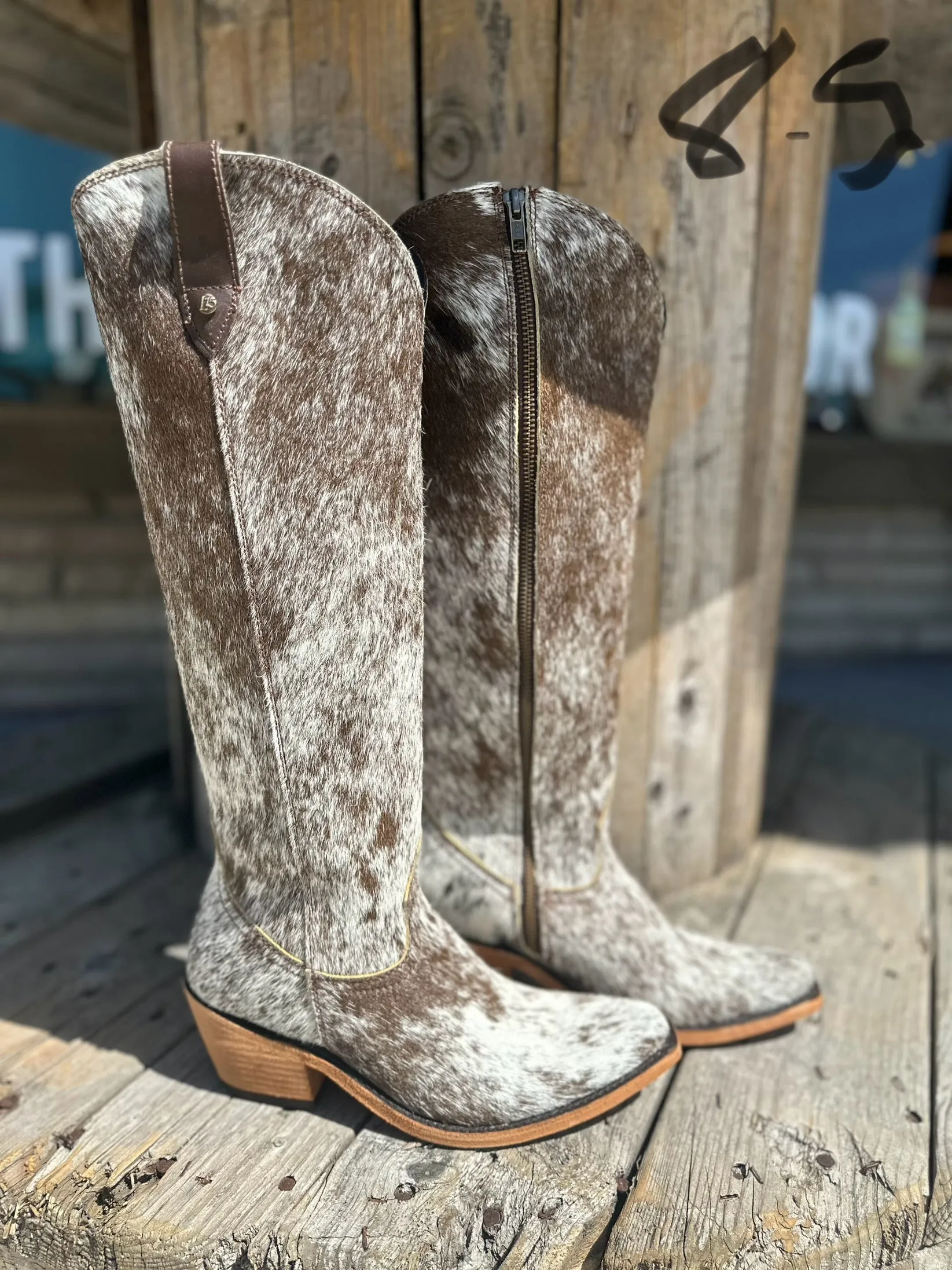 Liberty Black Ladies Pelo Granizo Blaco Cafe Round Toe Boots