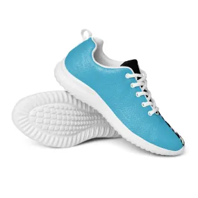 Men’s athletic shoes Teal and Houndstooth