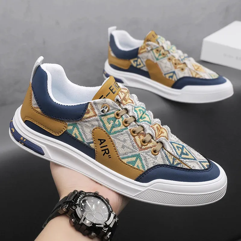 Men's Leather Shoes Casual Comfort Cricket Shoes Fashion Sneakers For Men Lightweight Driving Shoes