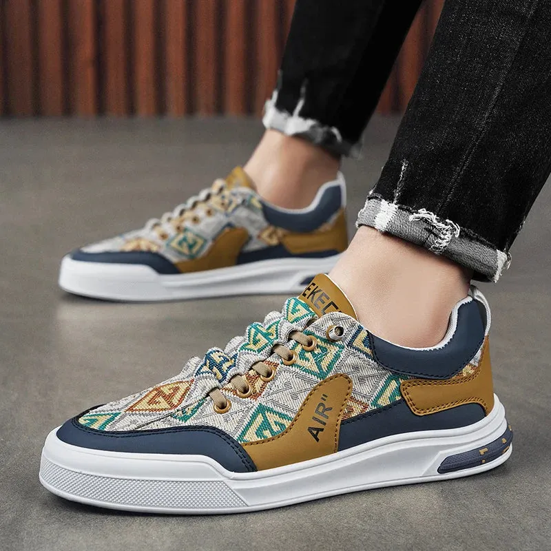 Men's Leather Shoes Casual Comfort Cricket Shoes Fashion Sneakers For Men Lightweight Driving Shoes