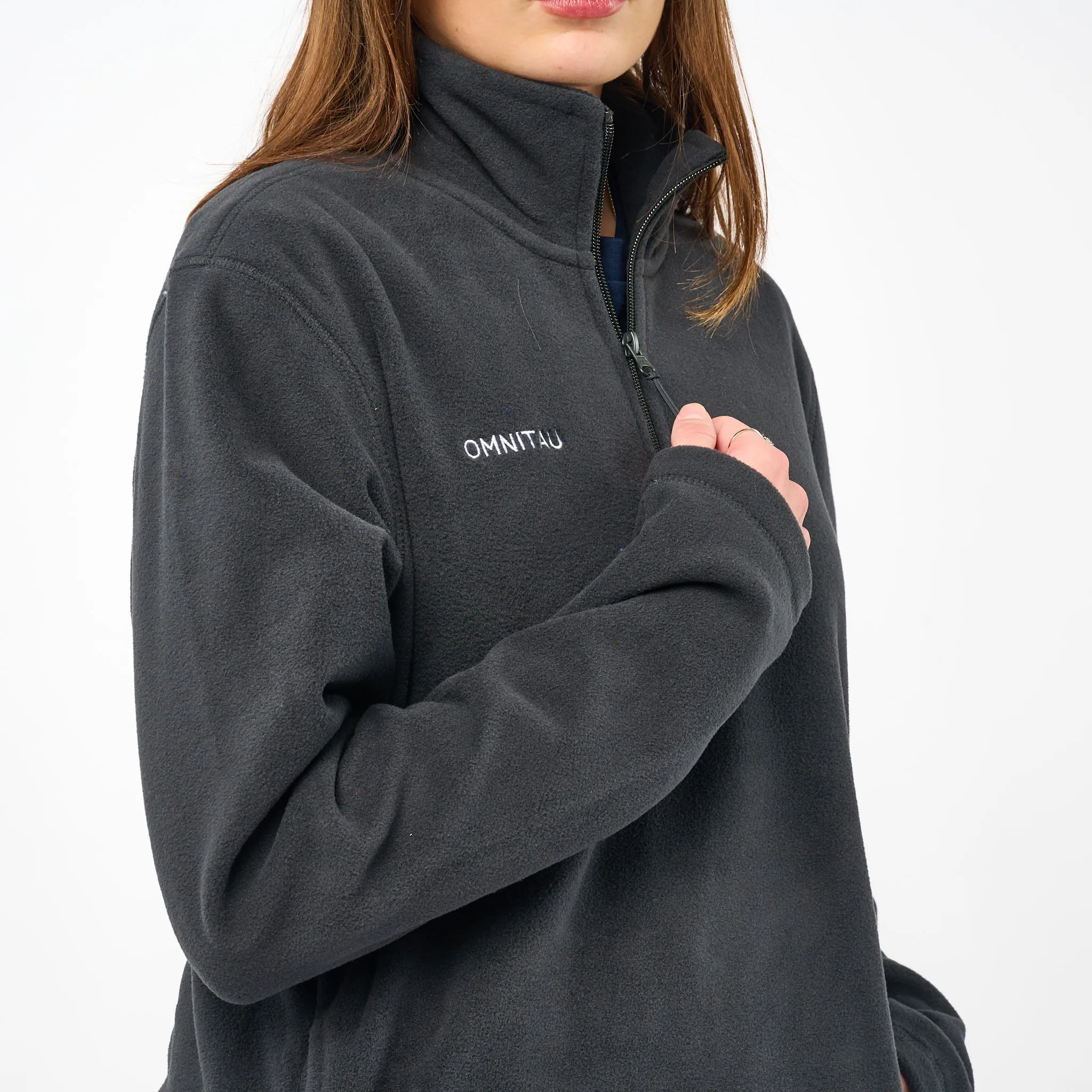 Omnitau Adult's Team Sports ¼ Zip Soft Feel Fleece - Dark Grey