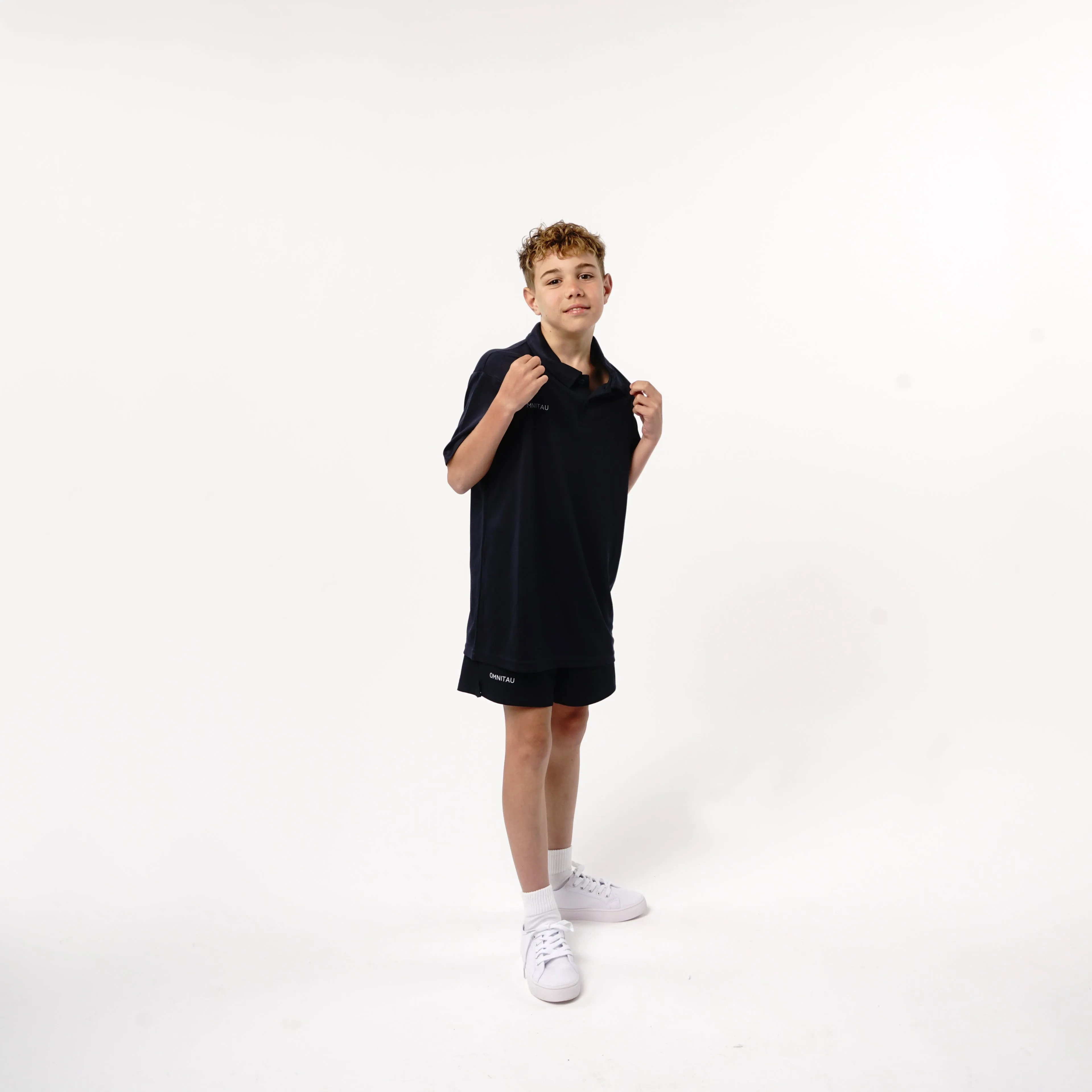 Omnitau Kid's Team Sports Breathable Technical Polo - French Navy