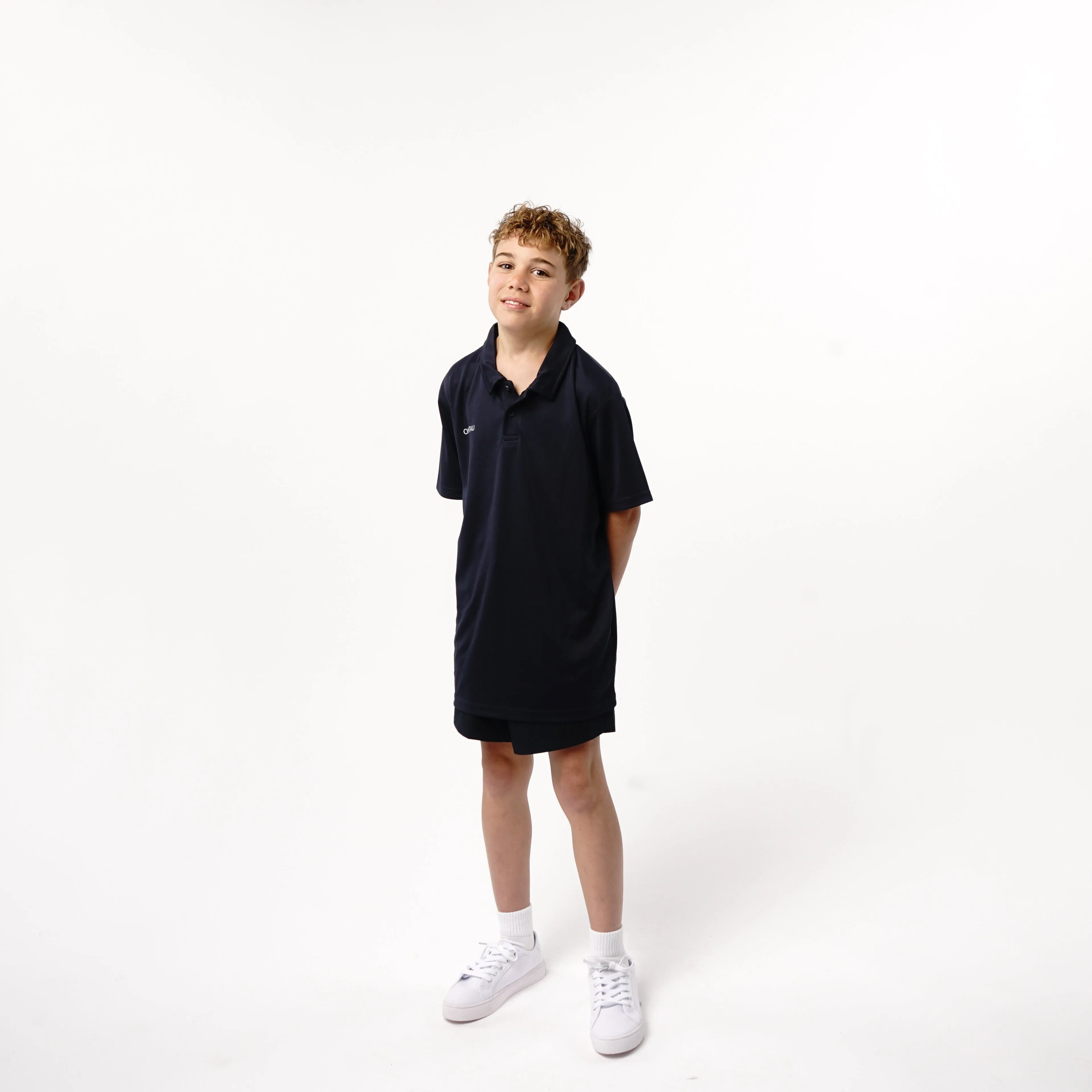 Omnitau Kid's Team Sports Breathable Technical Polo - French Navy