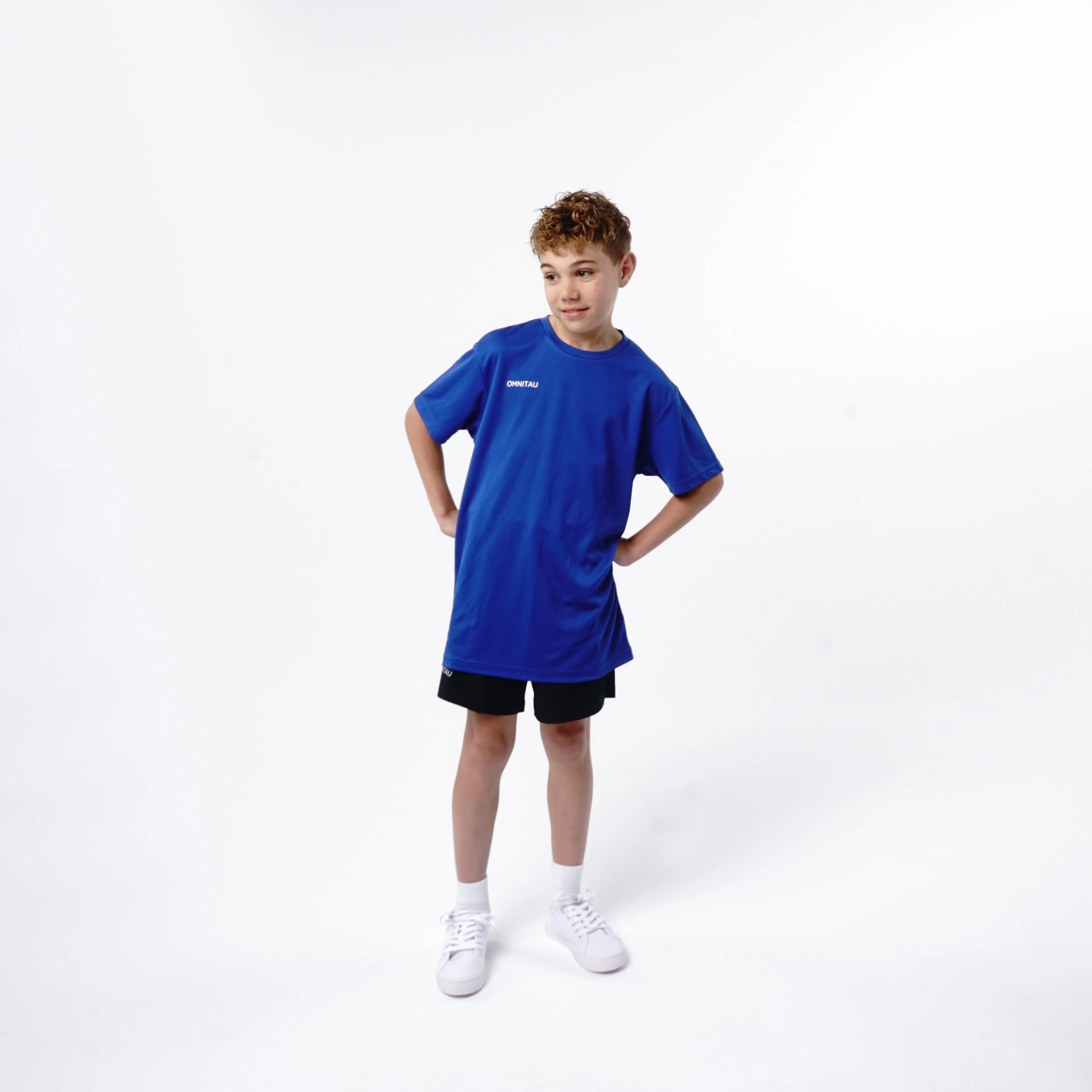 Omnitau Kid's Team Sports Breathable Technical T-Shirt - Royal Blue