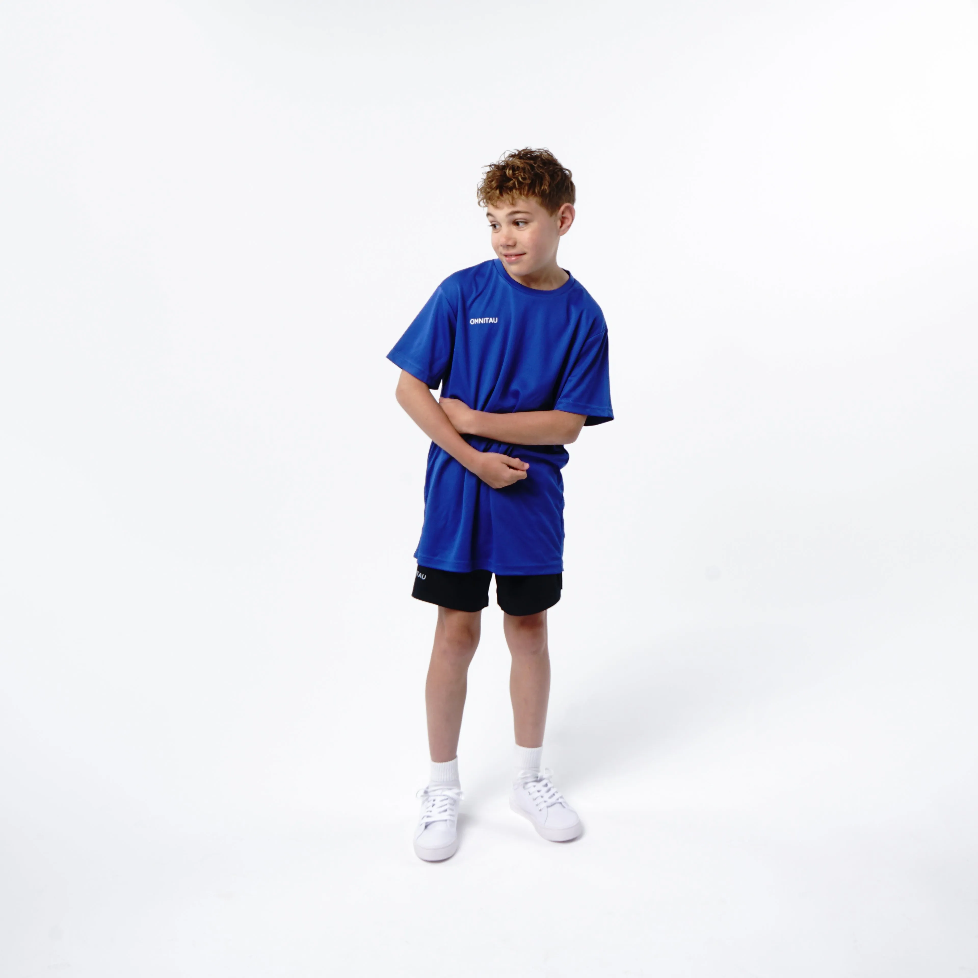 Omnitau Kid's Team Sports Breathable Technical T-Shirt - Royal Blue