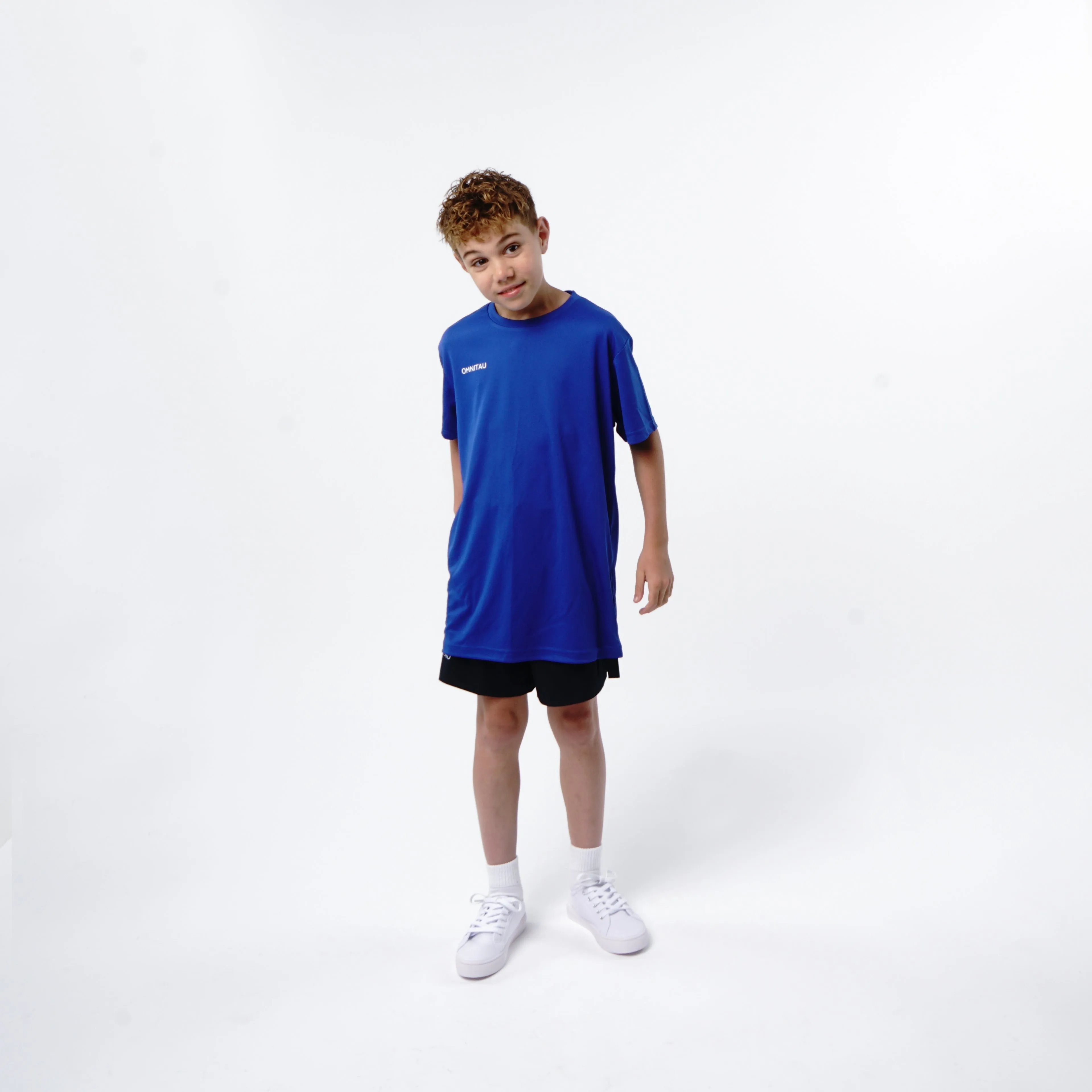 Omnitau Kid's Team Sports Breathable Technical T-Shirt - Royal Blue