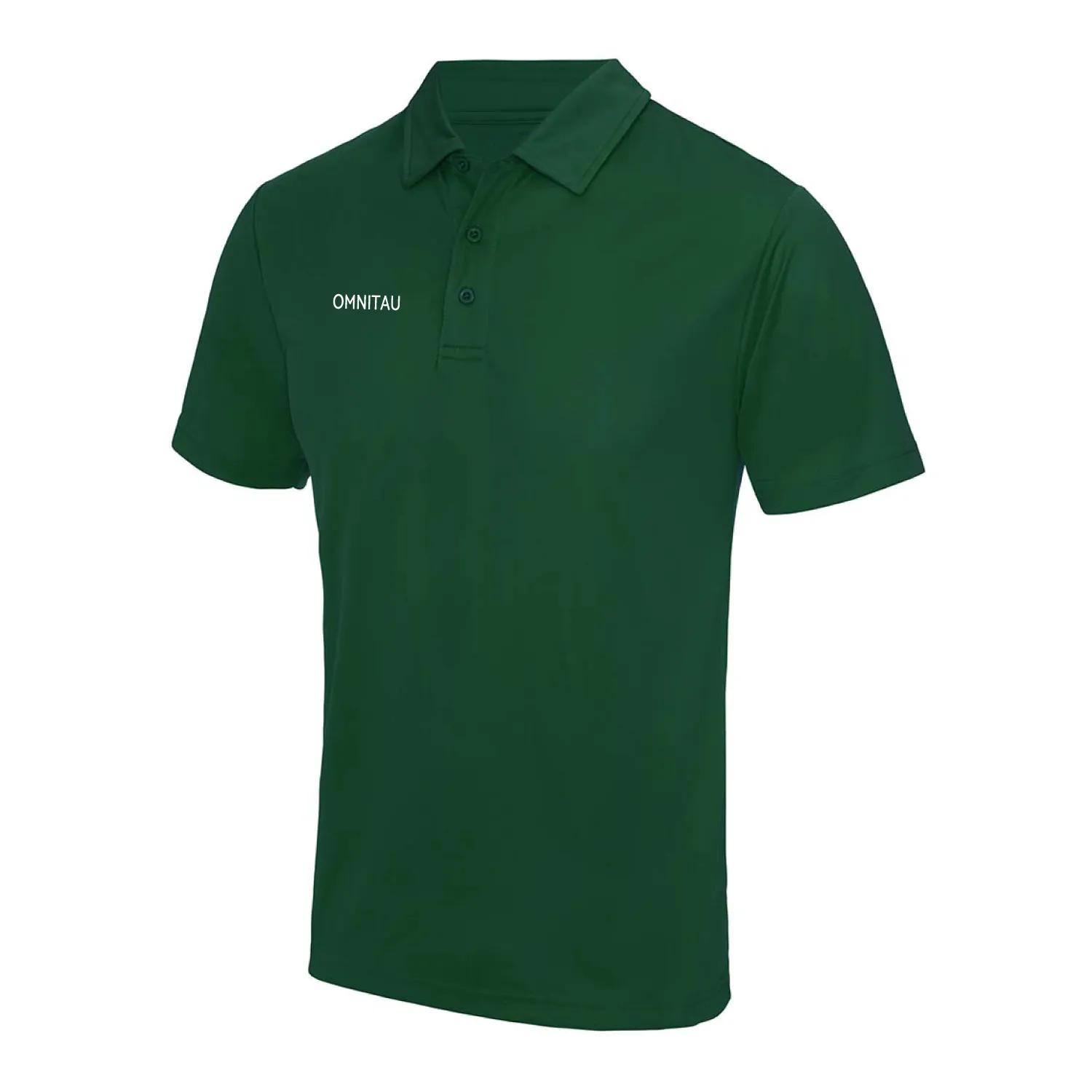 Omnitau Men's Team Sports Breathable Technical Polo - Bottle Green