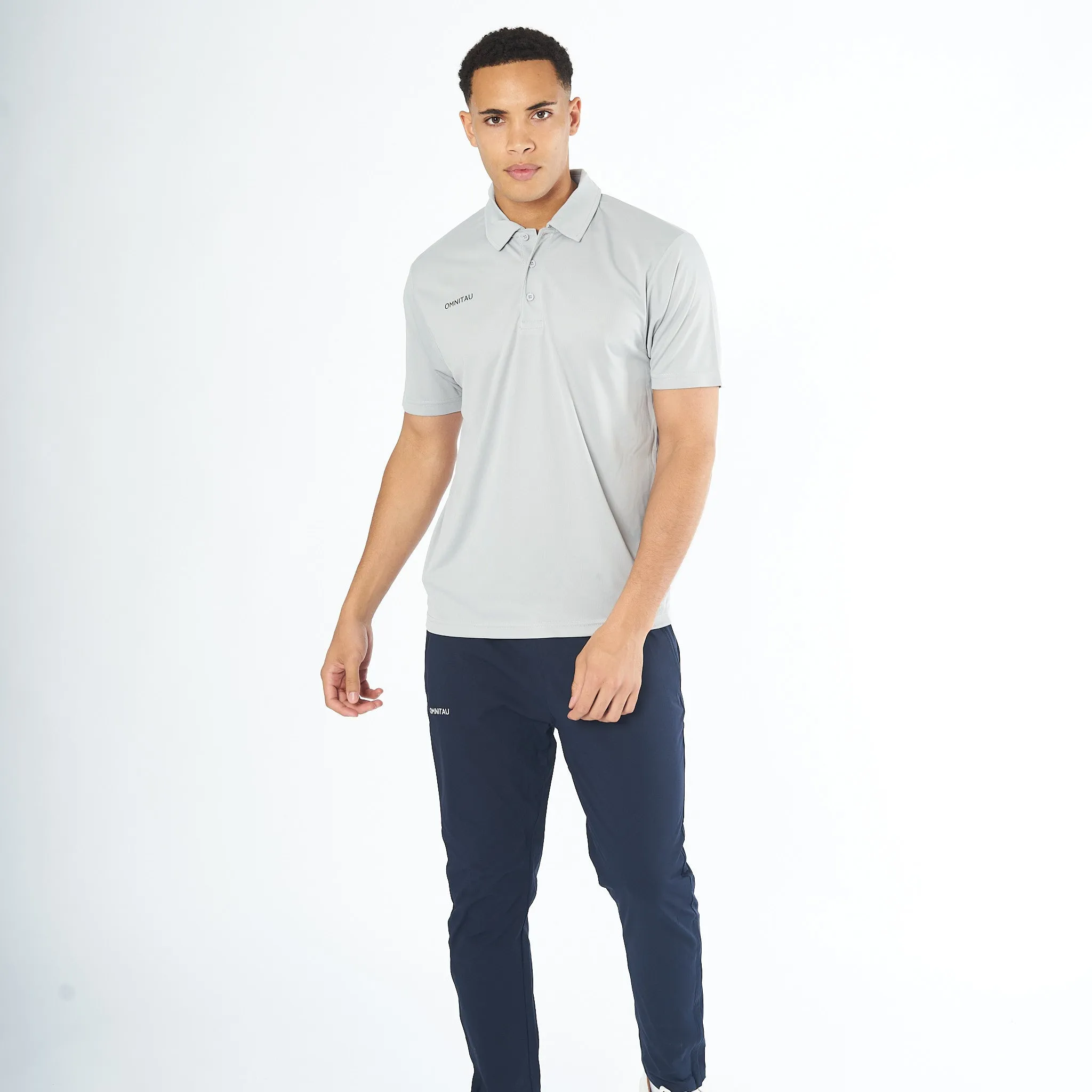 Omnitau Men's Team Sports Breathable Technical Polo - Heather Grey