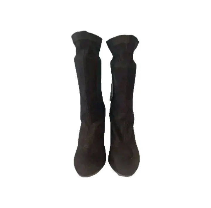 Public Desire Black Suede Boots, Size US 5
