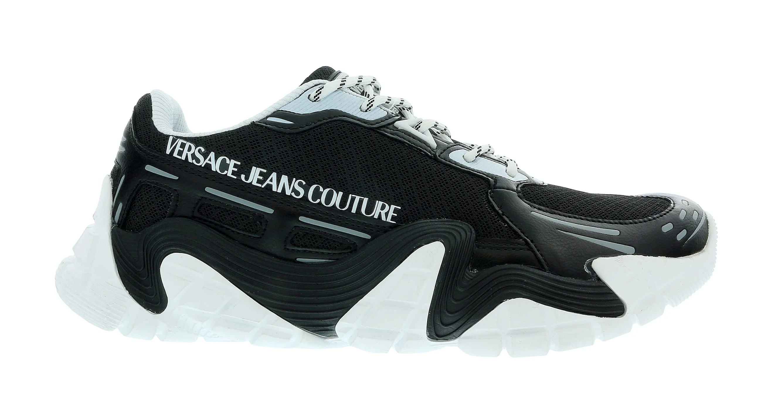 Versace Jeans Couture Black Athletic Fashion Signature Sneakers-
