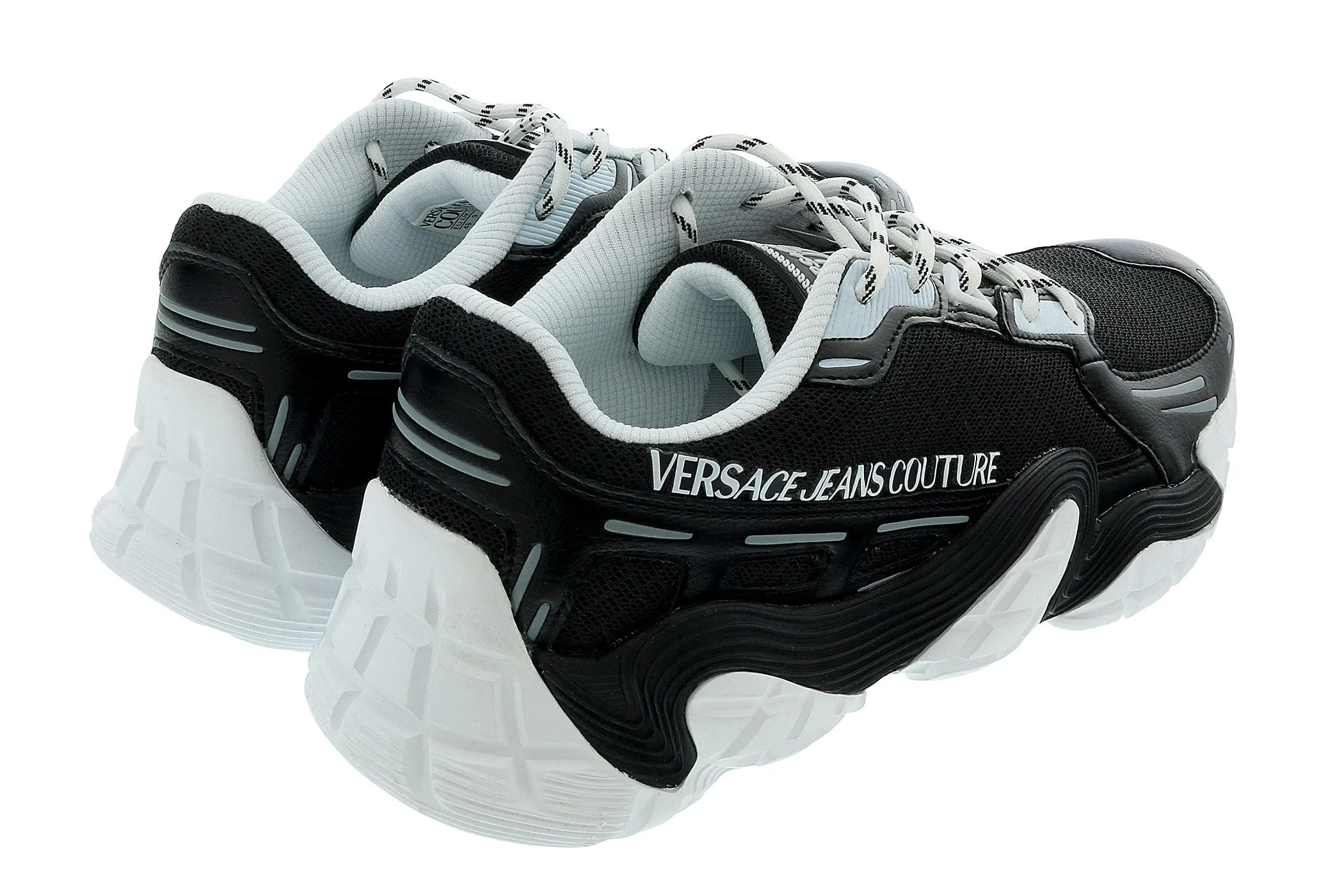 Versace Jeans Couture Black Athletic Fashion Signature Sneakers-