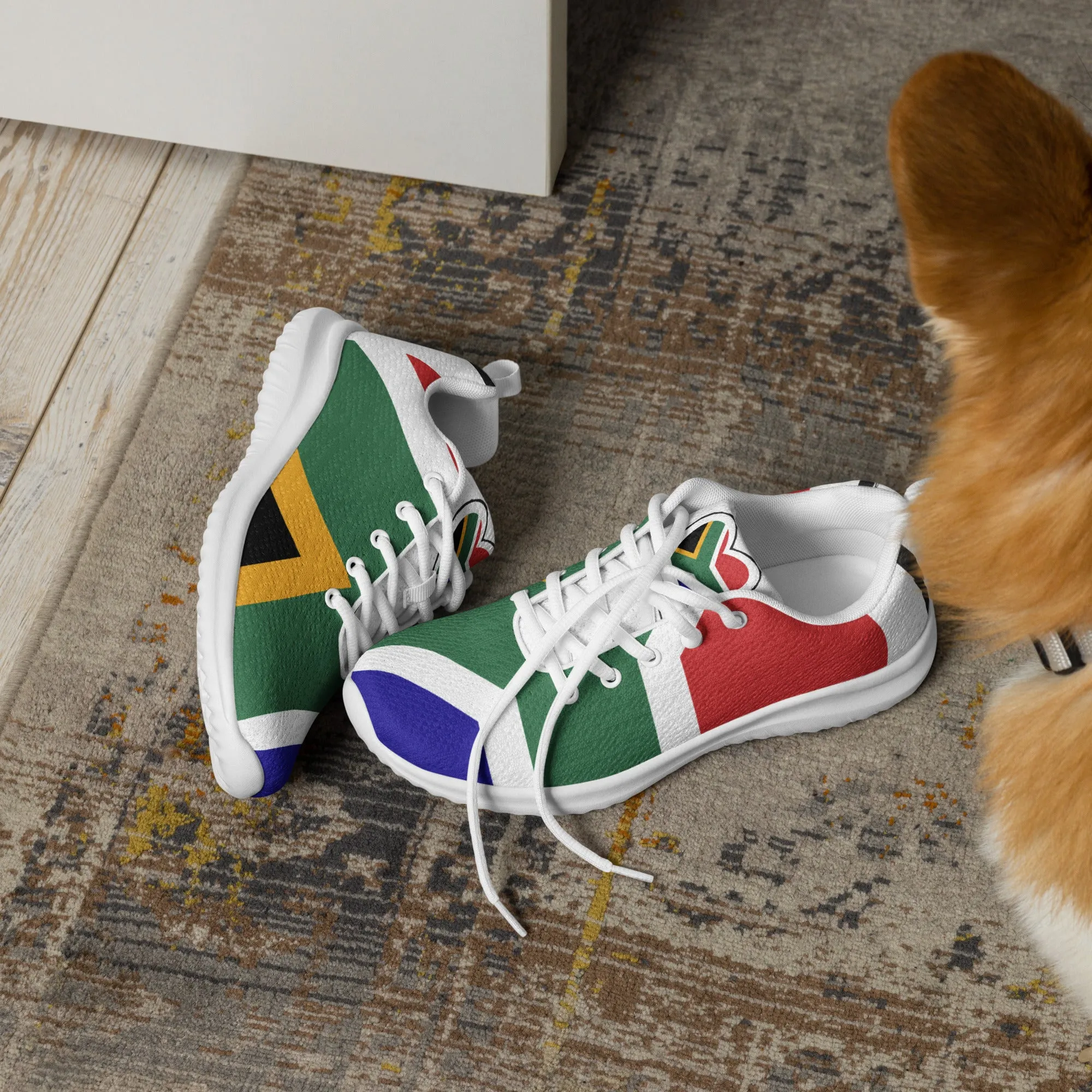 Women’s athletic shoes - South Africa flag style 1
