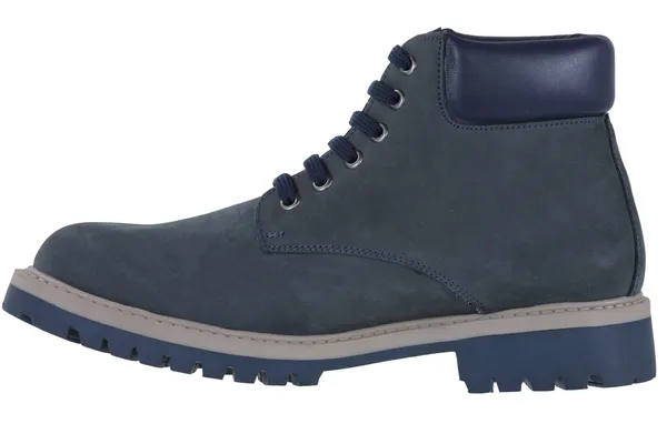 Women's Nubuck Leather Boots(#2249116_Navy)