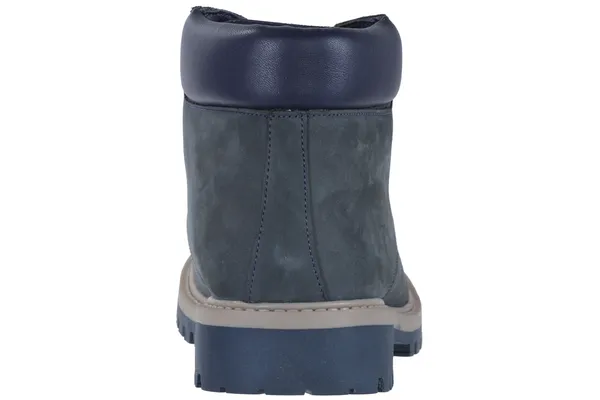 Women's Nubuck Leather Boots(#2249116_Navy)